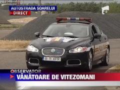 Agentii de la rutiera au iesit cu Jaguarul la vanatoare de vitezomani