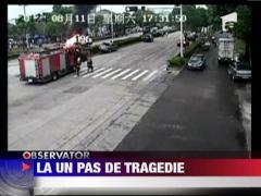 Accident grav provocat de un caine pe o sosea din China