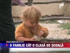 O familie din Maramures, mai mare decat o echipa de fotbal cu tot cu rezerve. Are 18 copii