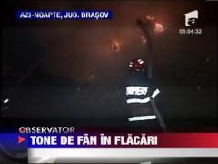 Incendiu devastator la o ferma din judetul Brasov