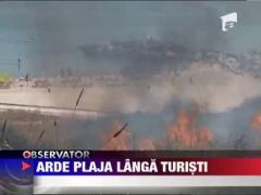 Incendiu puternic in apropierea unei plaje din Constanta