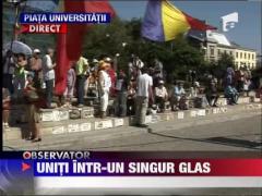 Protest in Piata Universitatii: "Noi am votat, voi ati furat!"