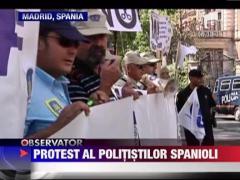 Politistii spanioli au protestat la Madrid, fata de taierile salariale si disponibilizarile anuntate