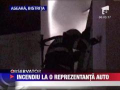Incendiu la sediul unei reprezentante auto din Bistrita