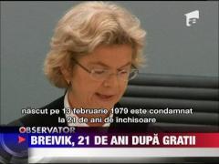 Anders Breivik, condamnat la 21 de ani de inchisoare