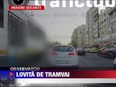 IMAGINI SOCANTE! O tanara a fost lovita in plin de un tramvai, in Capitala