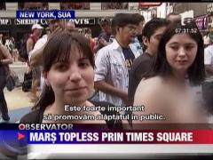 Mars topless prin Times Square
