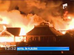 Un incendiu puternic a distrus complet un hotel