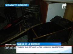 Incendiu cu scandal intr-un bloc din Bucuresti