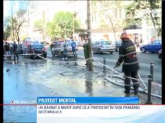 Doi barbati au amenintat ca-si dau foc in fata Primariei Sectorului 5! Unul dintre ei a murit la spital din cauza unui infarct