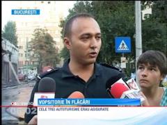 Incendiu de proportii la o vopsitorie auto din Bucuresti