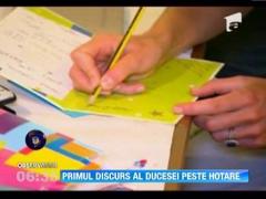 Catherine, sotia printului William, a sustinut primul ei discurs oficial