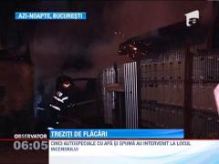 Patru case si cateva anexe gospodaresti au luat foc intr-un cartier din Capitala