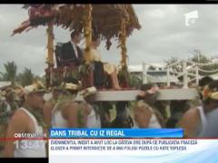 Printul William si Kate, dans tribal pe insula Tuvalu