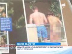 Ducesa de Cambridge, pozata fara slip chiar cand isi schimba costumul de baie