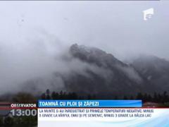 Frig si ninsori. La Balea Lac stratul de zapada masoara 30 de centimetri!