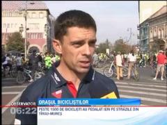 1500 de oameni au facut turul orasului Tirgu-Mures pe biciclete