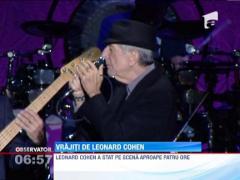 Leonard Cohen a concertat in fata a zeci de mii de spectatori din Piata Constitutiei