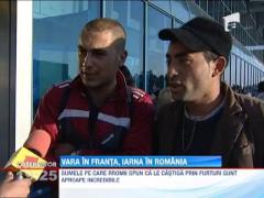 Inca 150 de rromi s-au intors astazi in Romania. Frigul i-a gonit din Franta