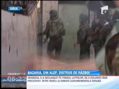 Marele bazar oriental din Alep, distrus de razboi