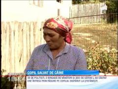 Un caine politist a devenit eroul copilului bolnav de autism, care s-a pierdut sambata prin padure!