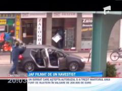 Un navetist din Ungaria a surprins cu telefonul mobil un jaf de aproape 200 de mii de euro