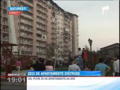 Incendiu devastator intr-un cartier rezidential din Bucuresti