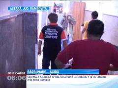 Un politist din Dambovita a aruncat cu acid pe un vecin de-al sau