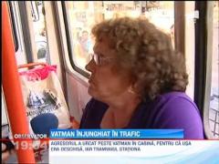 Un vatman a fost injunghiat de un sofer nervos in centrul Capitalei! Zeci de calatori au asistat la scena