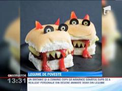 Un britanic si-a convins copiii sa manance legumele, dupa ce le-a transformat in personaje de desene animate