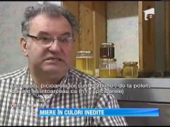Miere albastra, verde si rosie din cauza unor drajeuri colorate