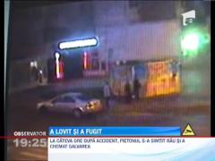 Un sofer este dat in urmarire dupa a lovit un om pe trecerea de pietoni si a plecat