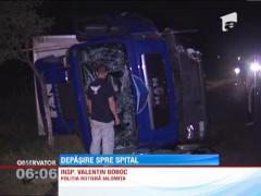 Masina de lux distrusa in totalitate in urma unui accident rutier