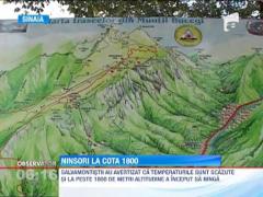 Iarna s-a instalat confortabil la cota 1800, in masivul Bucegi!  Ninge de cateva zile