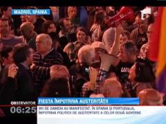 Proteste impotriva masurilor de austeritate in Spania si Portugalia