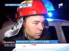 Universitatea "Andrei Saguna" din Constanta, cuprinsa de flacari