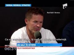 A doborat trei recorduri mondiale dupa ce a sarit in gol din stratosfera