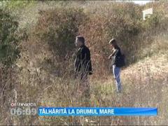 Postarita talharita pe drumul dintre doua localitati