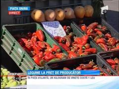 Legume si fructe la preturi de producator. O piata volanta a fost deschisa in zona Bulevardului Unirii