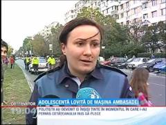 O masina a Ambasadei Rusiei la Bucuresti a lovit o tanara pe trecerea de pietoni