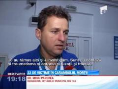 Grav accident de circulatie la Cluj, cu doi morti si 20 raniti, dupa ce un autocar s-a ciocnit de un tractor