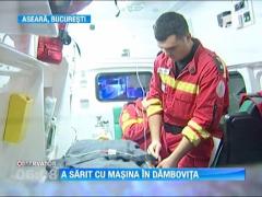 A plonjat cu masina in raul Dambovita, dupa ce a pierdut controlul volanului