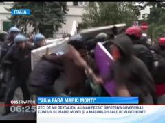Zeci de mii de italieni au manifestat impotriva masurilor de austeritate ale guvernului Monti