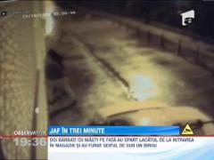 Au furat un seif plin cu bani si cartele telefonice in mai putin de 3 minute