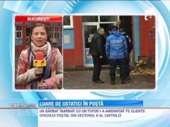 Atac armat cu luare de ostatici intr-un oficiu postal din Bucuresti