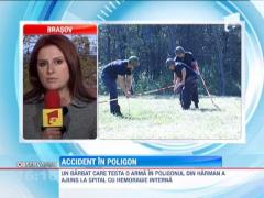 Accident in poligonul din Harman. Un barbat a fost grav ranit in timp ce testa munitia din dotare