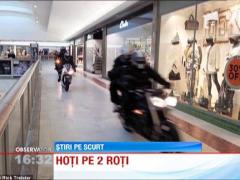 Jaf pe motociclete intr-un mall din Londra