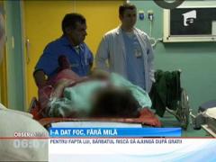 Si-a stropit sotia cu alcool sanitar si i-a dat foc!