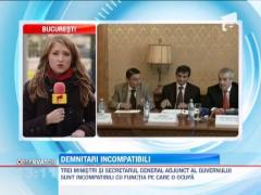 Trei ministri ai cabinetului Ponta, declarati incompatibili de ANI