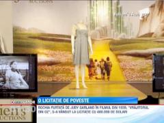 Rochia purtata de Judy Garland in celebrul film "Vrajitorul din Oz", vanduta cu 480.000 de dolari